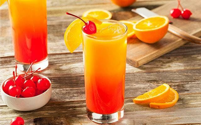 The Ginny Sunrise is a delicious new take on a classic retro cocktail!