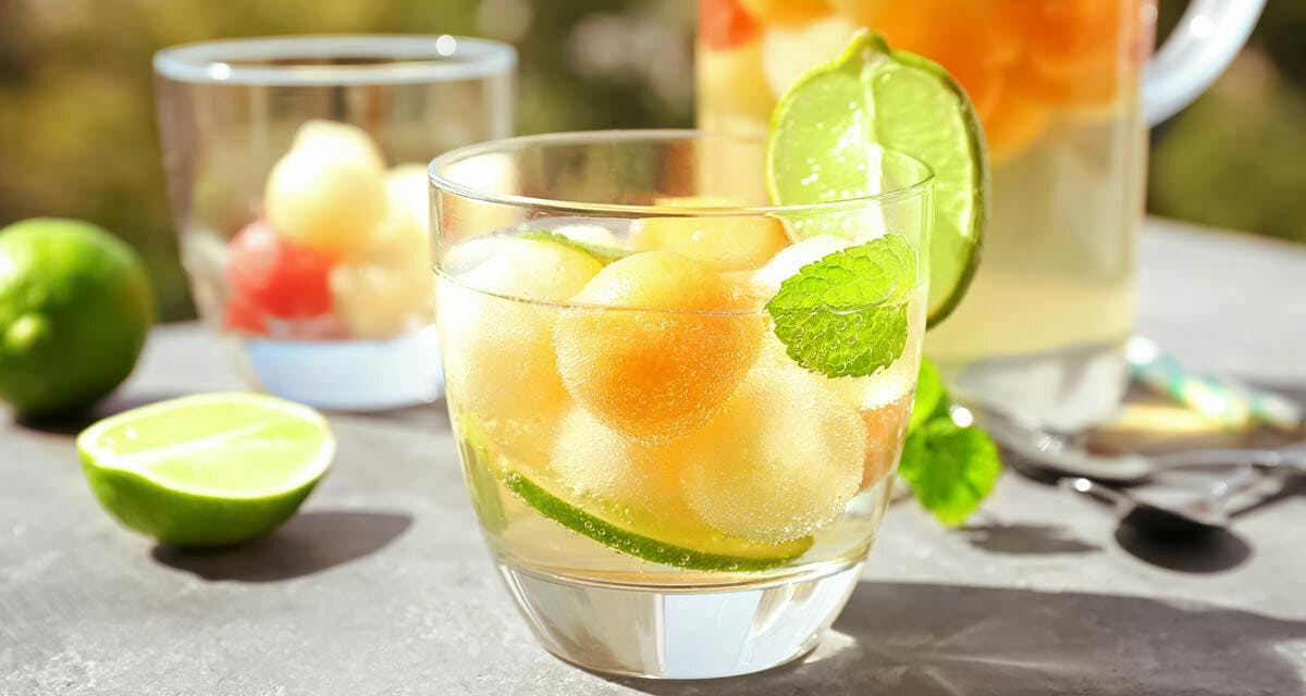  This gorgeous melon upgrade to a classic gin and tonic is game-changing!