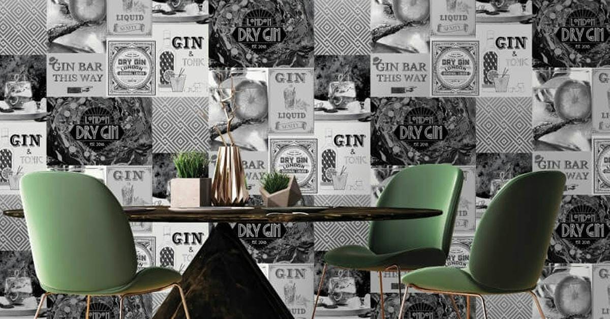 Gin wallpaper is here to brighten up anyone's living room! 