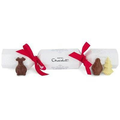 Christmas crackers with Hotel Chocolate chocolates inside