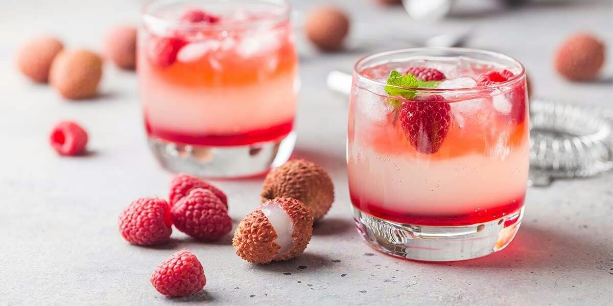 This lychee and raspberry cocktail is the perfect balance of sharp, sweet... and gin!