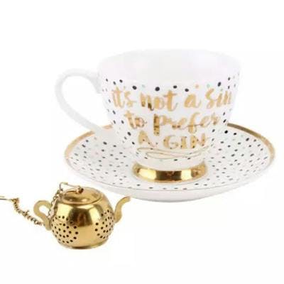 Gin Quote Saucer Infuser Set Trouva