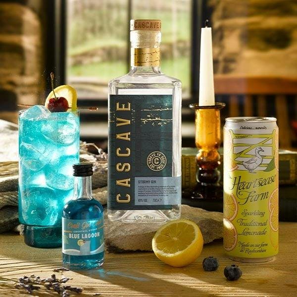 Craft Gin Club's Blue Lagoon cocktail ingredients