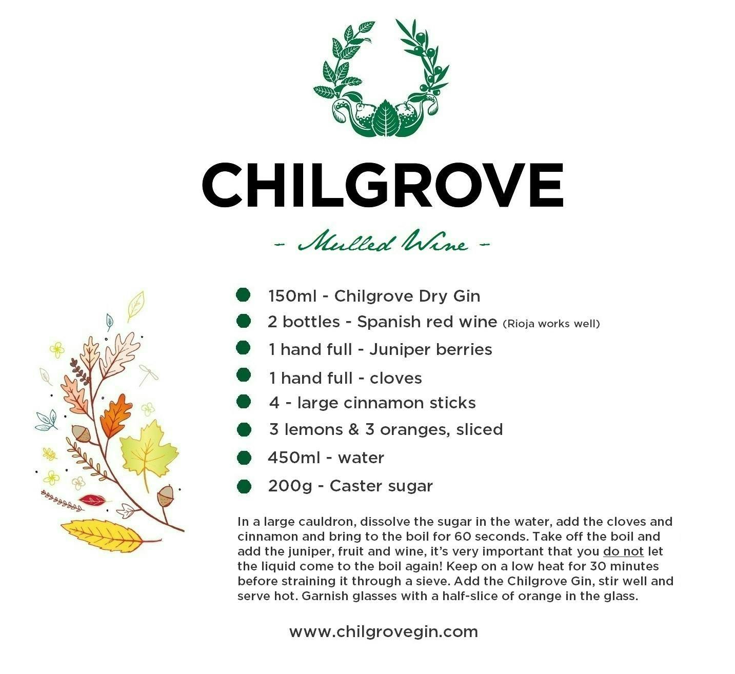 Cocktail of the Week: Cheer up from your Seasonal Affective Disorder (S.A.D.) with Chilgrove Dry Gin Mulled Wine