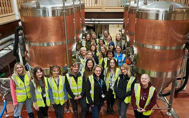 Female staff at St Austell brewery