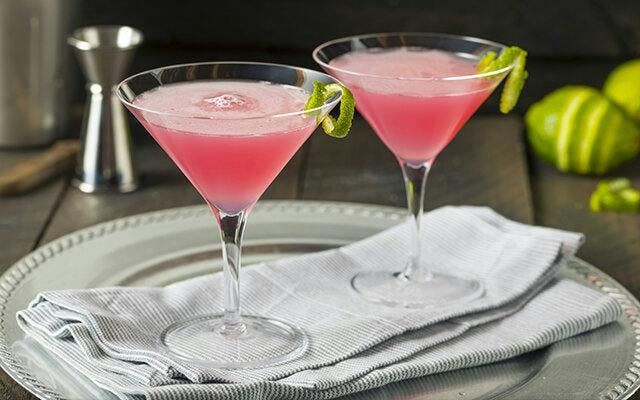 Cosmopolitan cocktail with gin and vodka