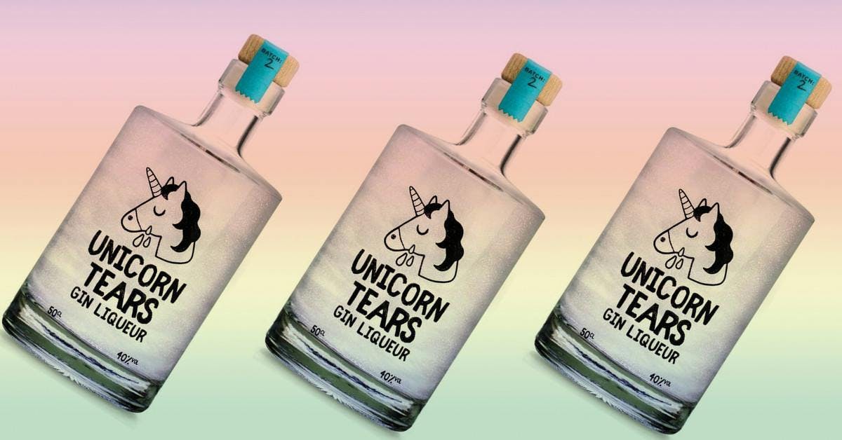 This glittering Unicorn Tears Gin Liqueur is out of this world...