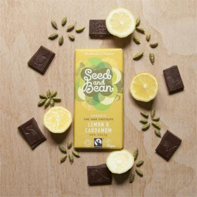 Seed and Bean chocolate lemon and cardamom flavour