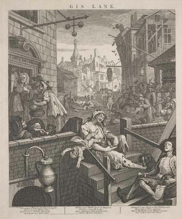 Gin Lane by William Hogarth (1751)