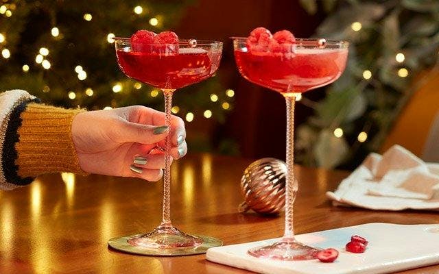 Cranberry Gin Fizz Christmas cocktail recipe
