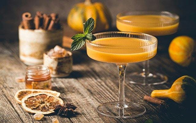 Halloween cocktail with honey