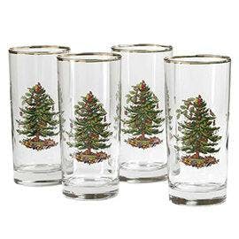 Christmas tree highball glasses