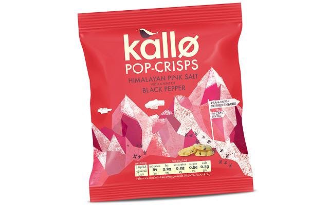 Kallo pop-crisps Himalayan Pink Salt and Black pepper