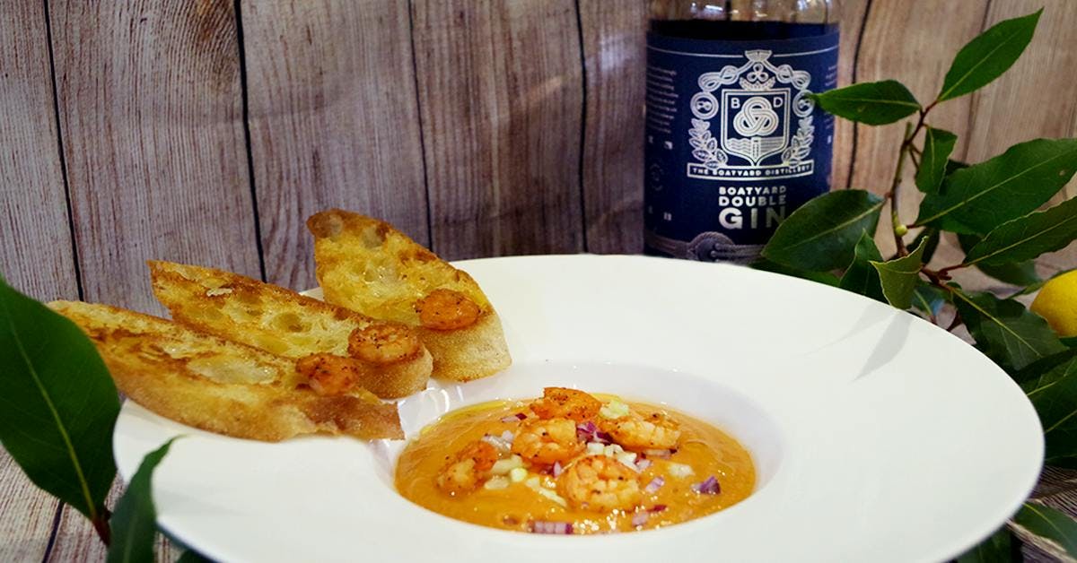 This fresh and zingy (ginny) gazpacho is another level of yum! 