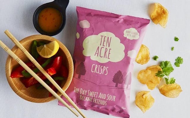 Ten acre crisps sweet and sour chinese coriander flavour