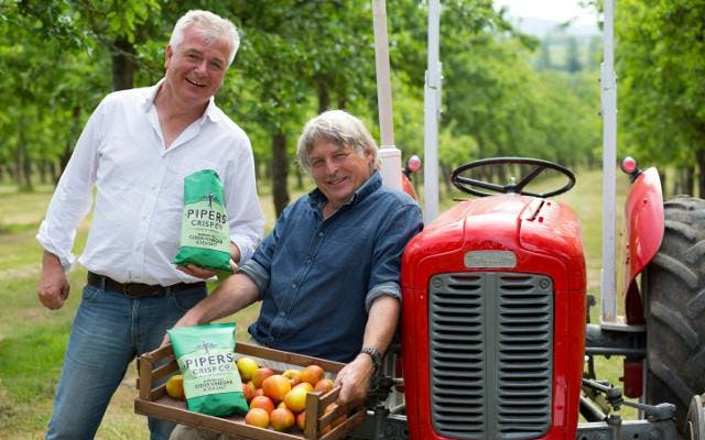 Pipers founders on tractor in orchard