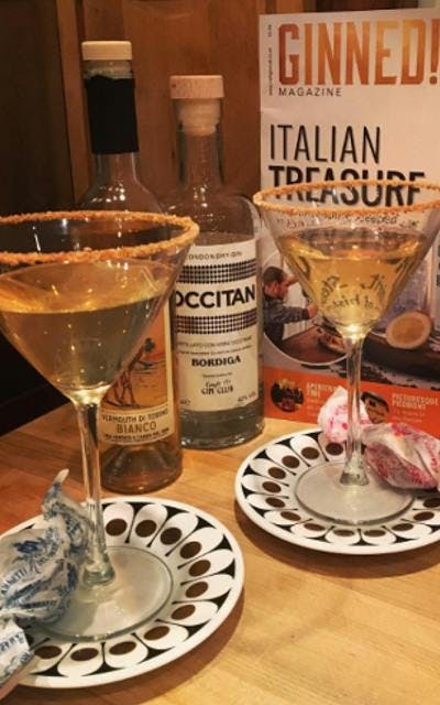 May Ginstagram runner up occitan gin and vermouth martini cocktails and toffees
