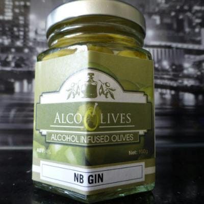 NB Gin alcoholic alcohol infused olives alco olives