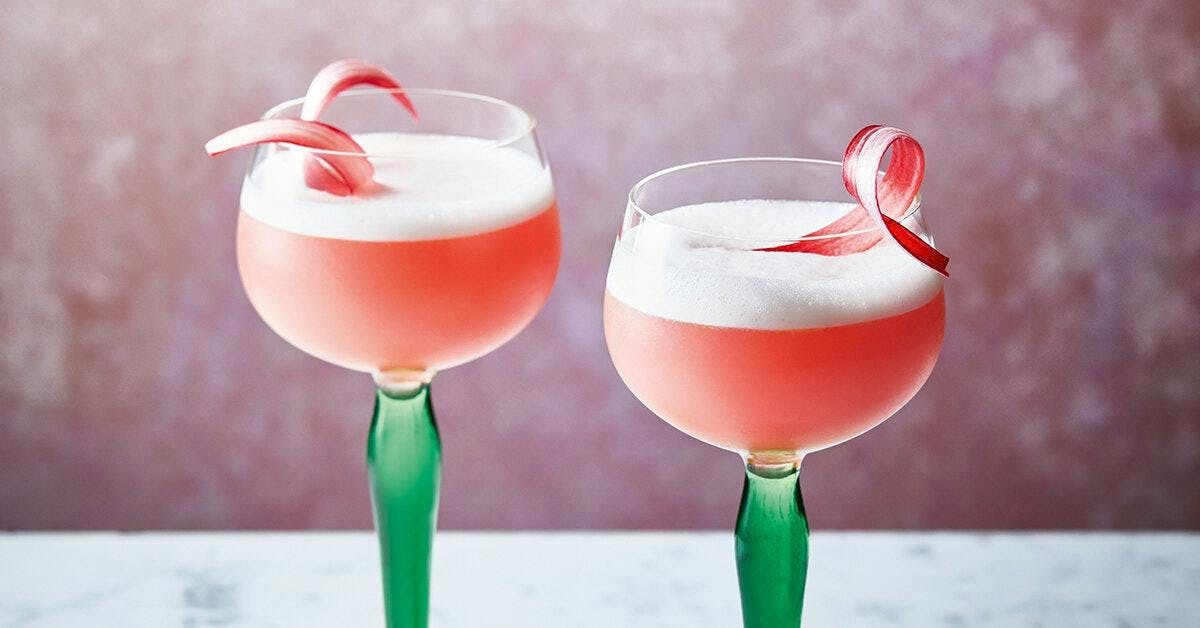 This perfect pink rhubarb gin cocktail has the balance of sweet and sour nailed! 