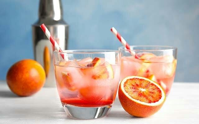 This sloe gin and blood orange cocktail is a vibrant and tasty tipple
