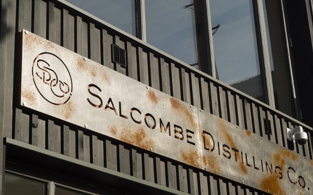 Salcombe Distillery door sign