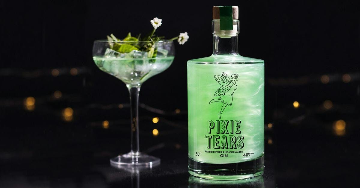 Add a green glow to your G&T with Pixie Tears Gin Liqueur!