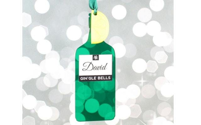 personalised gin tree decoration