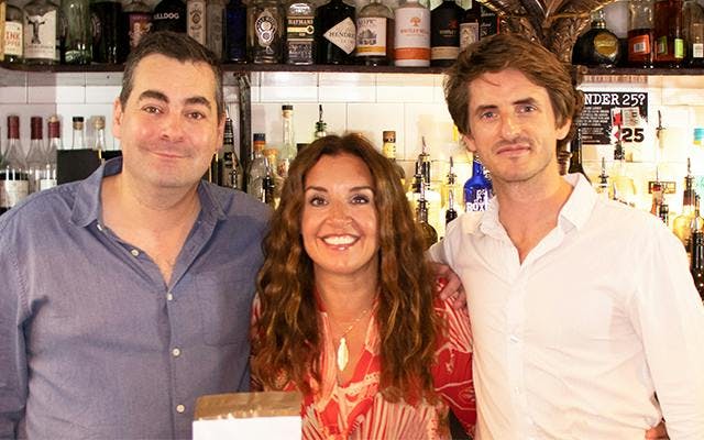 Founders Jon and John with Dragon’s Den star &amp; Craft Gin Club investor Sarah Willingham
