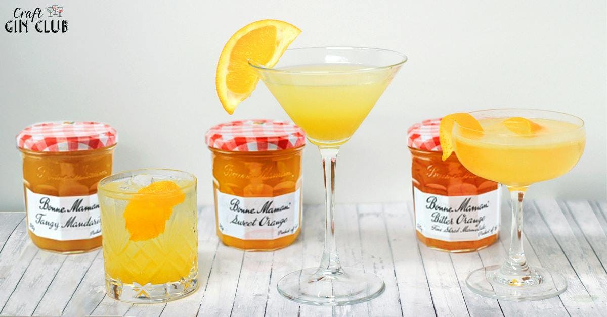 Bonne Maman marmalade gin cocktail trio
