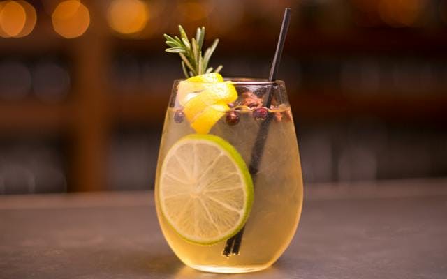Lemon Verbena Gin Gimlet Cocktail