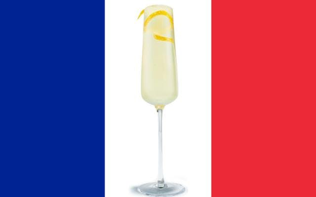 French 75 French cocktail drink fizz