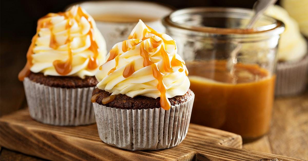 Gingerbread cupcakes with gin-spiked toffee icing are the sweet treat you need this winter!