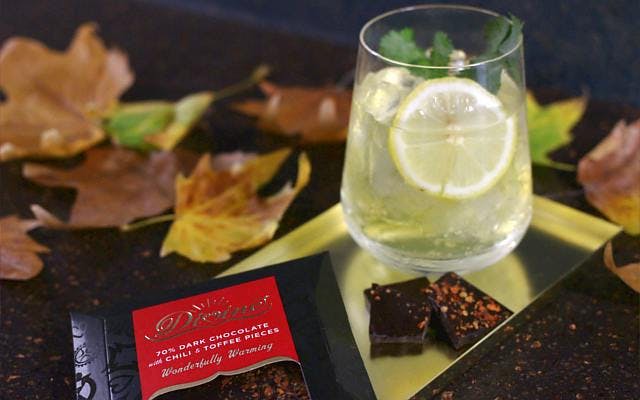 A Chill in the Air gin cocktail with Divine Chocolate