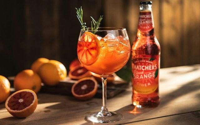 Thatchers Blood Orange Cider and gin cocktail recipe