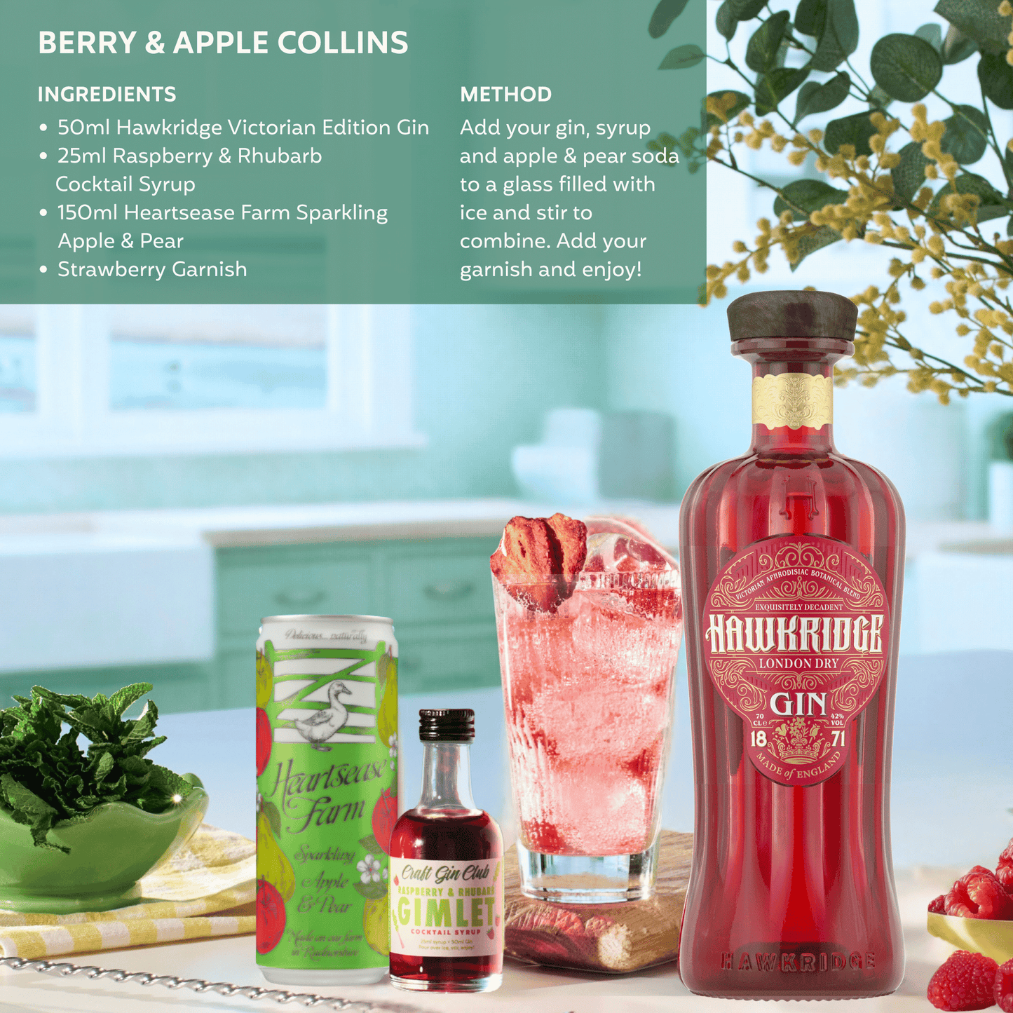 Berry & Apple Collins Cocktail Set