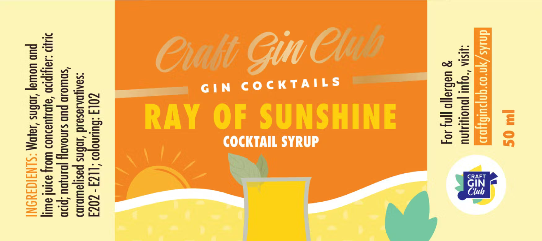 Ray of sunshine cocktail syrup
