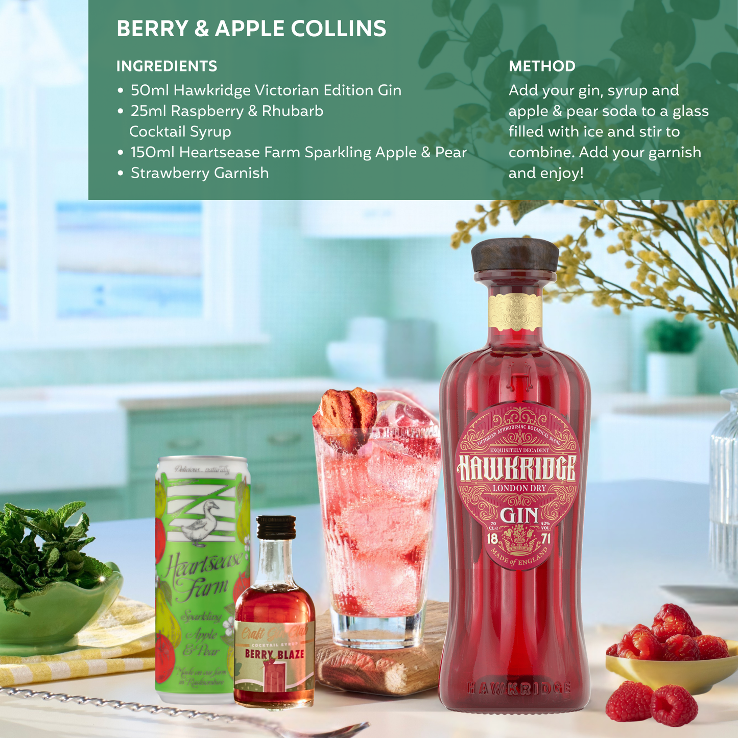 Berry & Apple Collins Cocktail Set