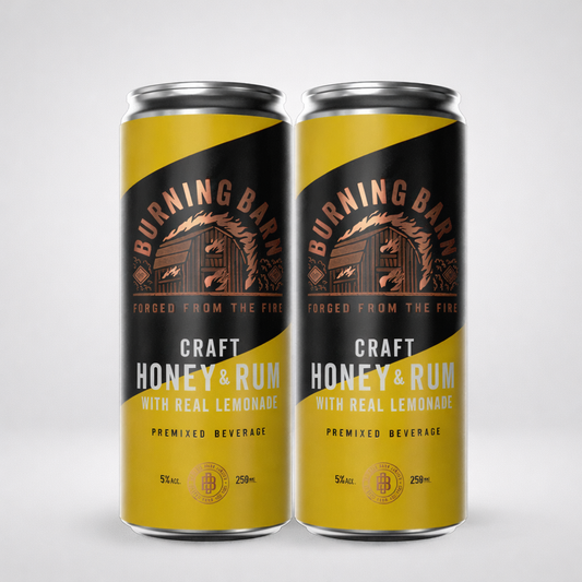 Burning Barn Honey & Rum with Real Lemonade | 2 x 250ml