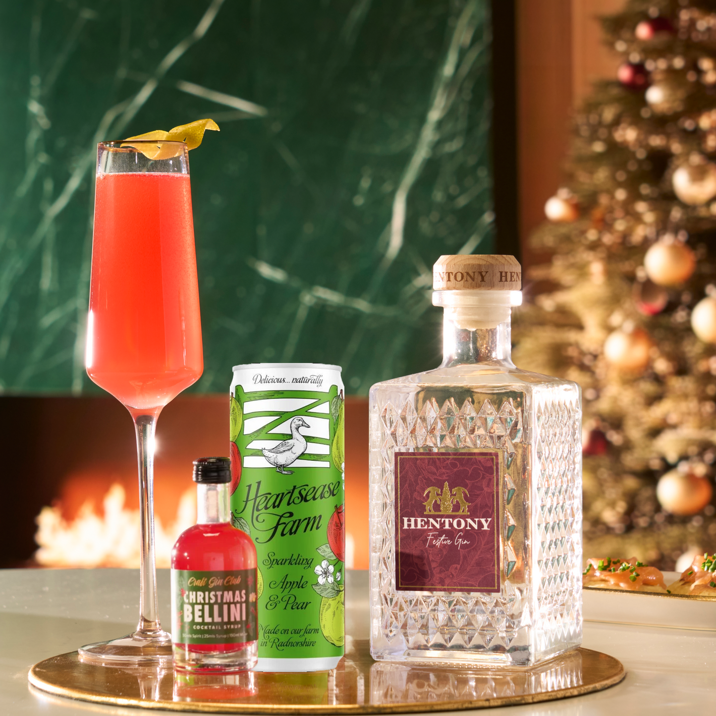 Christmas Gin Bellini Cocktail Bundle