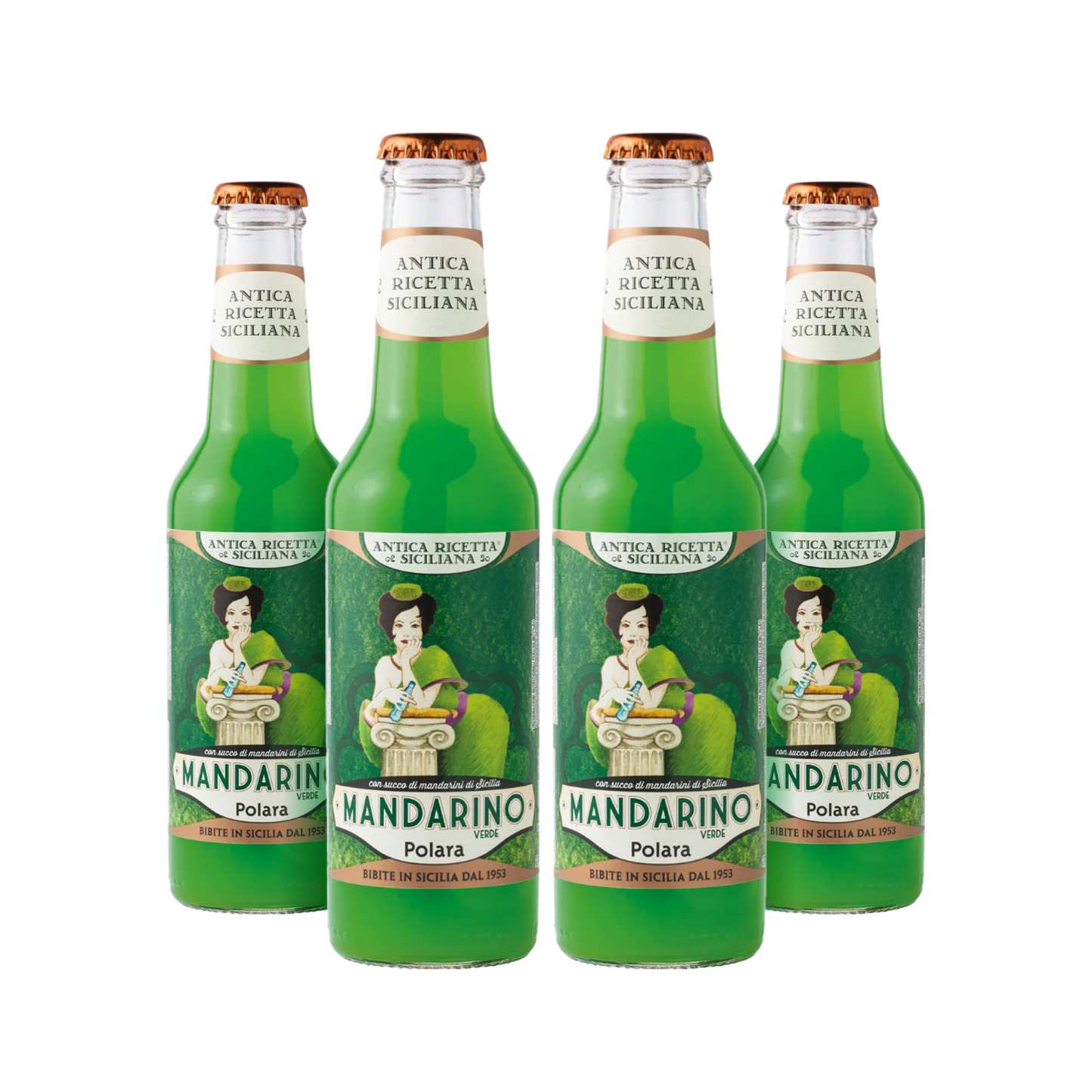 Bibite Polara Green Mandarin | Soft Drink (4x275ml)