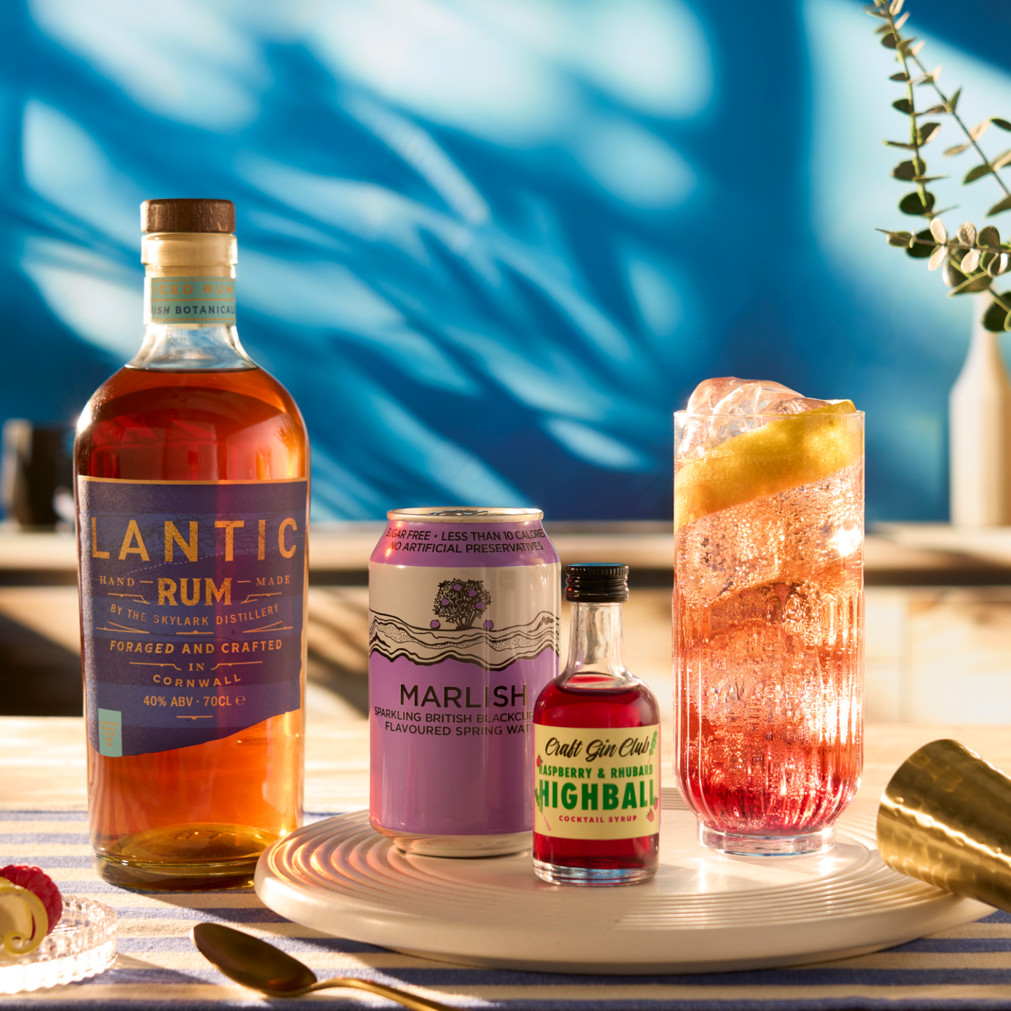 Raspberry and Rhubarb Cocktail bundle | Rum cocktail