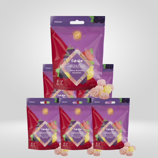 SugarSin Berry Bramble Gummies | 6 x 100g