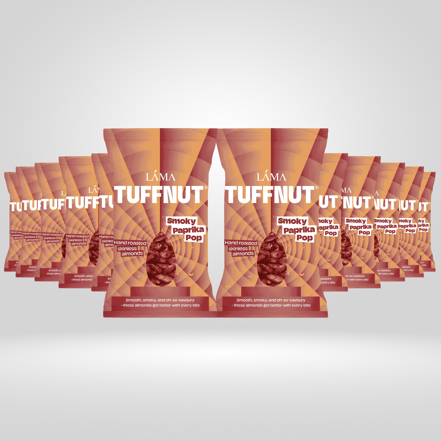 TuffNut Smoky Paprika Pop Skinless Almonds  | 12 x 40g