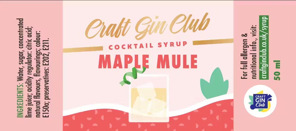 Maple Mule cocktail syrup