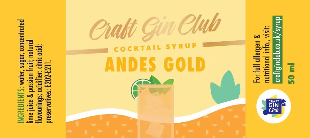 Andes Gold cocktail syrup