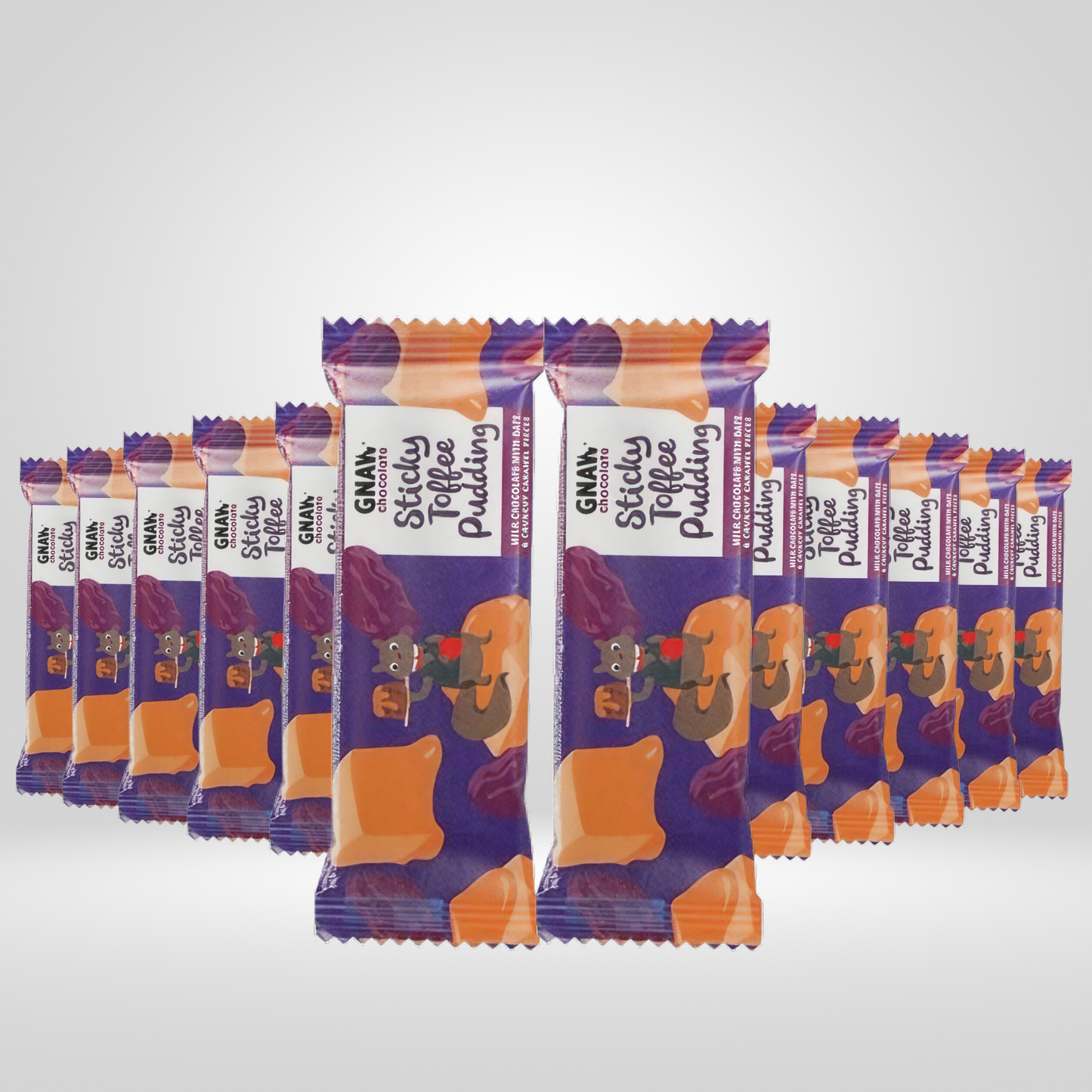 Gnaw sticky toffee pudding choc bar | 12 x 35g
